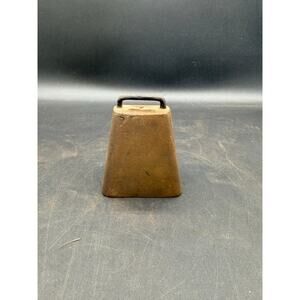 Antique Farmhouse Rustic Small Brass Cowbell